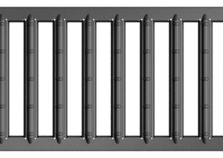 Sleufrooster verz.staal antraciet 50cm