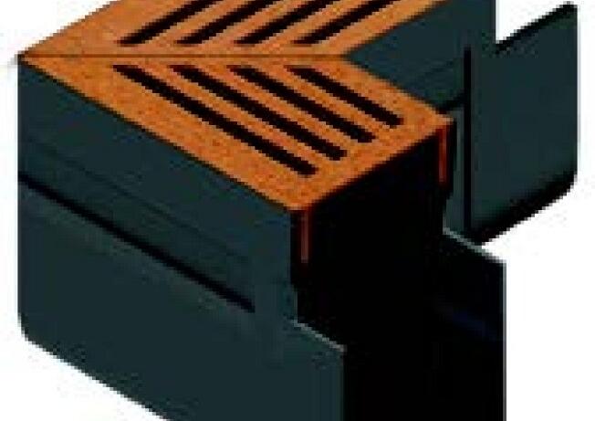 SlimLine hoekstuk + Corten rooster