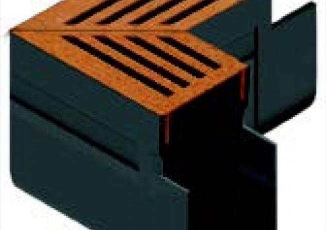 SlimLine hoekstuk + Corten rooster