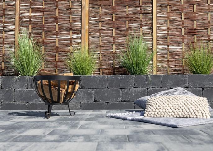 Linea trommel 15x15x30 cm antraciet