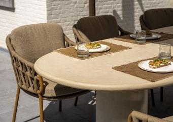 Biarritz dining chair amber with 2 cushions