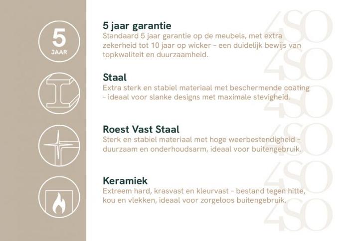 Vermont eettafel amber met keramisch travertin tafelblad  75 x 75 cm
