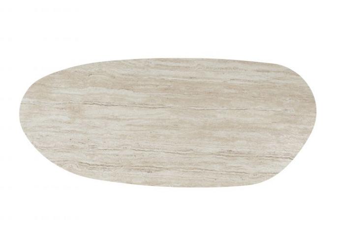 Estate mango shape table top ceramic 240 X 105 cm latte