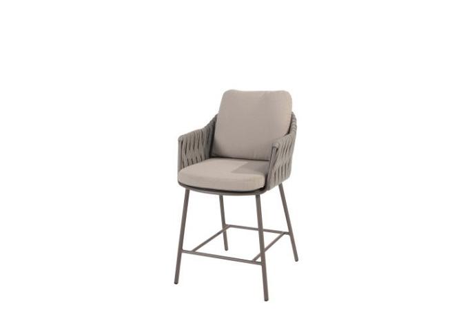 Cannes high dining chair terre with 2 cushions