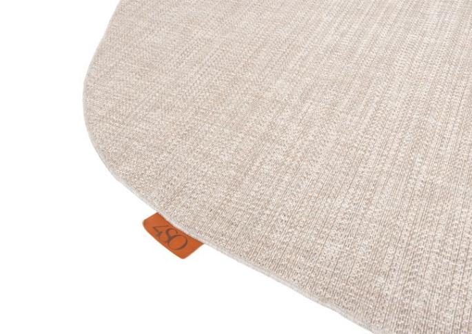 Outdoor vloerkleed kidney-vorm 200 x 290 cm. oyster