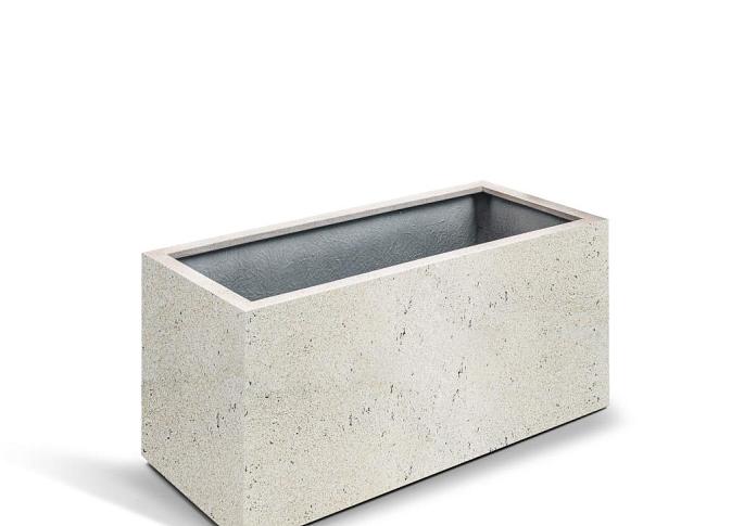 Grigio Box 100 with wheels - Antique White - Plantruimte 92x42