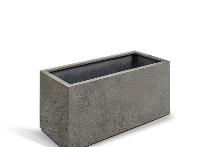 Grigio Box 100 with wheels - Natural Concrete - Plantruimte 92x42