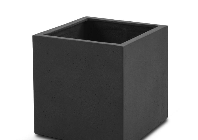 Grigio Cube 40 with wheels - Anthracite - Plantruimte 33x33
