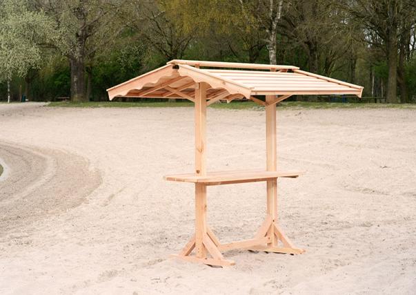Buitenbartafel met afdak