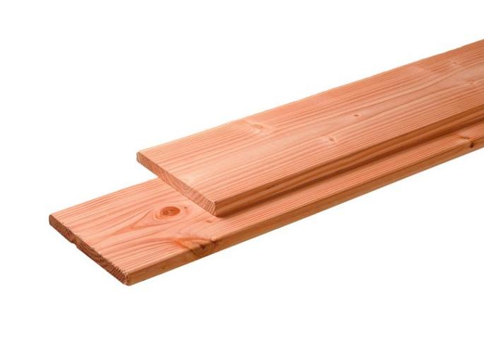 Vlonderplank Lariks/Douglas 28x195mm, 4,00mtr