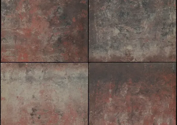 Metro Carré Nero Rosso 50x50x5cm