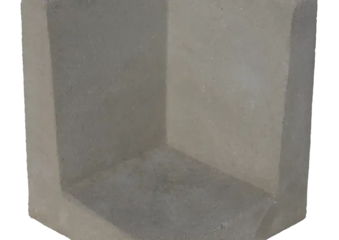 Hoek L-element 50x40x40x8cm Grijs