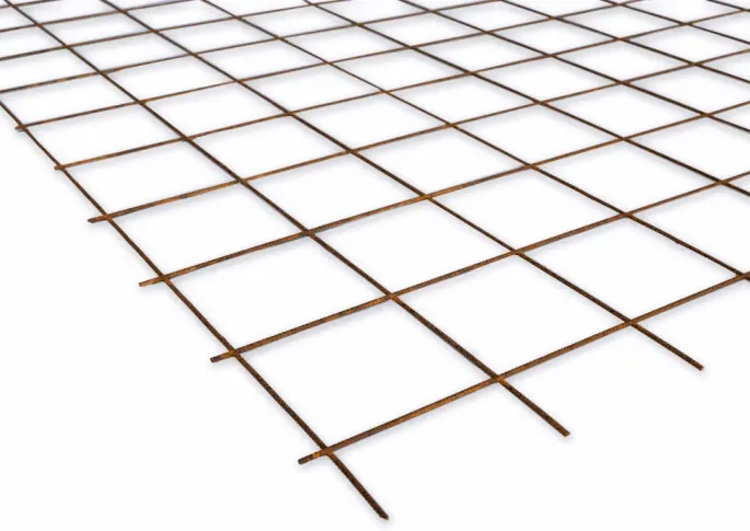Bouwstaalmat 2x3m 0,4x15x15 Roest