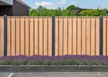 Tuinscherm Alphen Douglas 21-planks 16x140mm 180x180cm RVS Geschroefd
