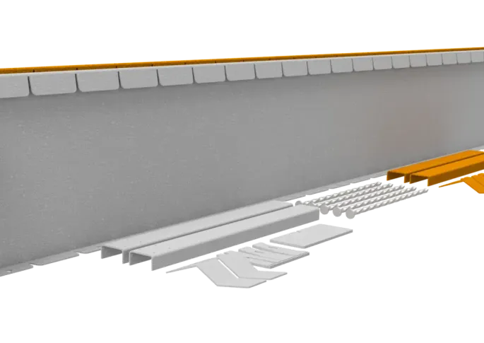 Flexline Borderrand Cortenstaal 24cm lengte 216cm incl. 5 grondnagels en verbindingsset