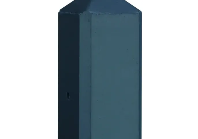 Betonnen hoekpaal met diamantkop 280x10x10cm Antraciet gecoat