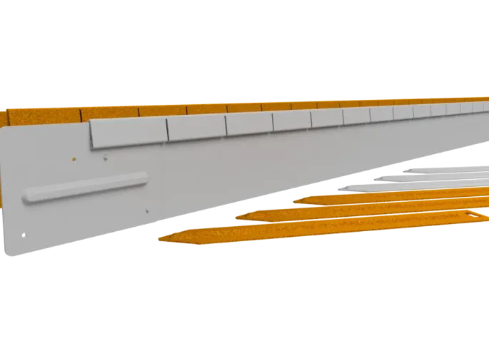 Flexline Borderrand Cortenstaal 10cm lengte 220cm incl. 3 grondpennen en verbindingsplaat