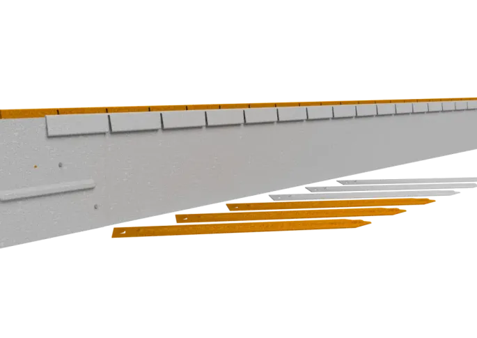 Flexline Borderrand Cortenstaal 15cm lengte 220cm incl. 3 grondpennen en verbindingsplaat