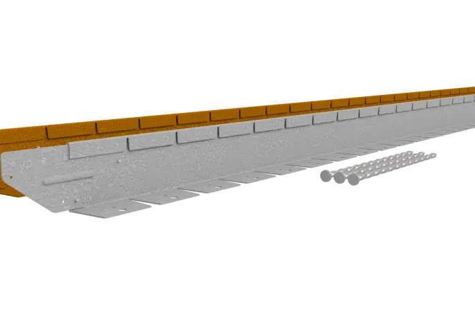 Flexline Borderrand Cortenstaal 7,5cm lengte 220cm incl. 3 grondpennen en verbindingsplaat