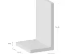 L-Element 150x80x100x10cm Grijs