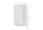 Hoek L-element 100x50x50x10cm Grijs