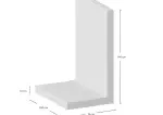 L-Element 140x75x100x10cm Grijs