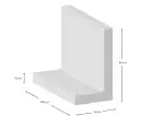 L-Element 80x45x100x10cm Grijs