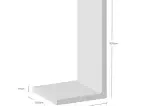 L-Element 200x105x100x10cm Grijs