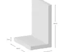 L-Element 120x65x100x10cm Grijs
