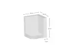 Hoek L-element 60x50x50x10cm Grijs