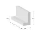 L-Element 50x30x100x10cm Grijs