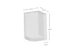 Hoek L-element 80x50x50x10cm Grijs
