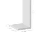 L-Element 180x95x100x10cm Grijs