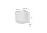 Hoek L-element 50x50x50x10cm Grijs