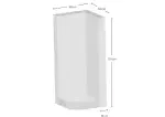 Hoek L-element 120x50x50x10cm Grijs