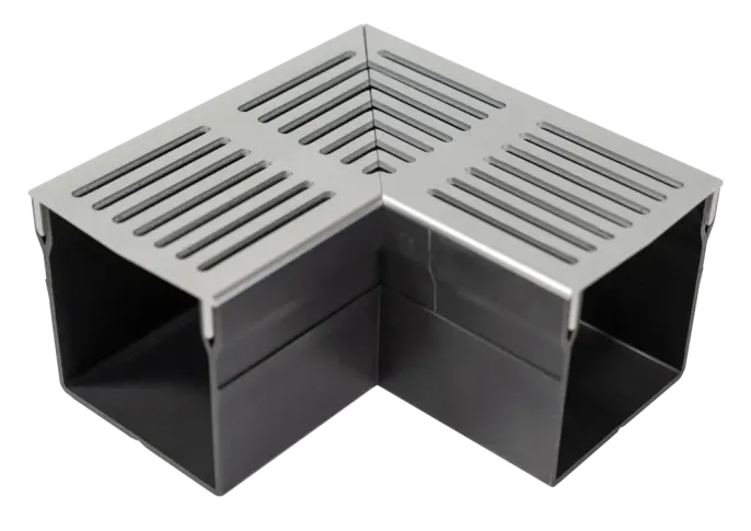 RSSD afvoergoot hoek 10x10 cm Grijs-Aluminium