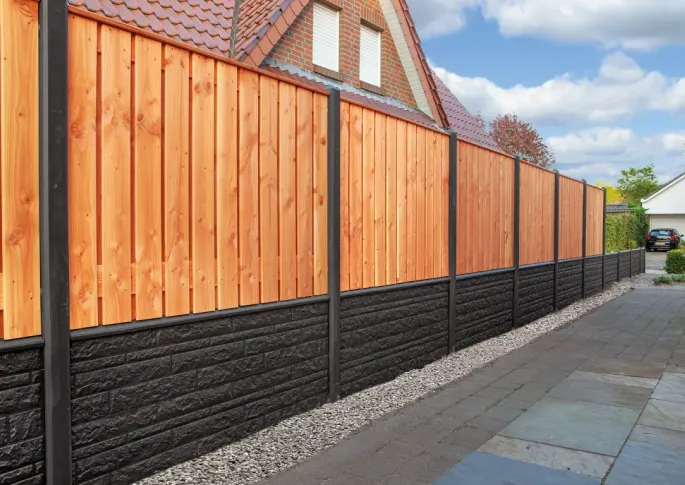 RCW Tuinscherm Kalmar 21-planks 16x140mm 180x180cm RVS Geschroefd