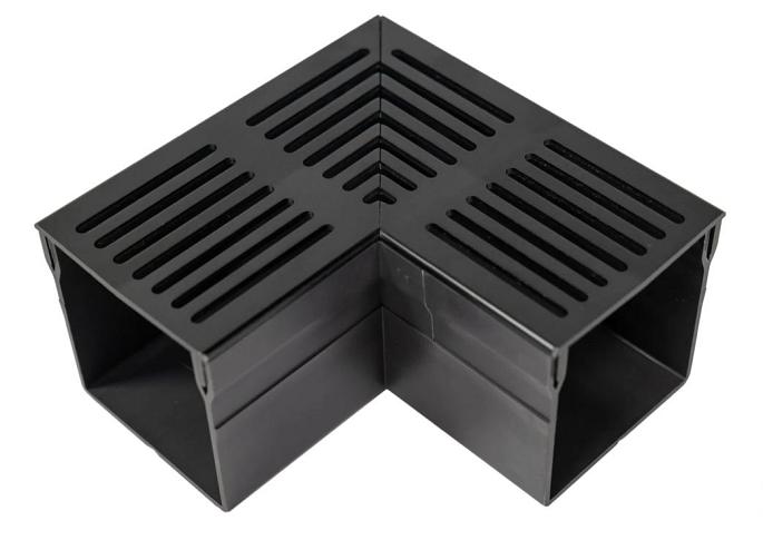 RSSD Goot Mini Hoekgoot 90 Graden 65 mm Zwart