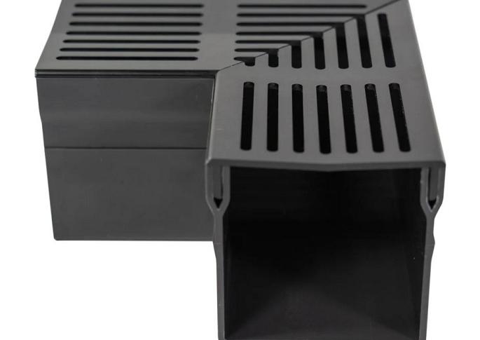 RSSD Goot Mini Hoekgoot 90 Graden 65 mm Zwart