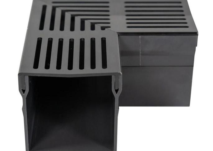 RSSD Goot Mini Hoekgoot 90 Graden 65 mm Zwart