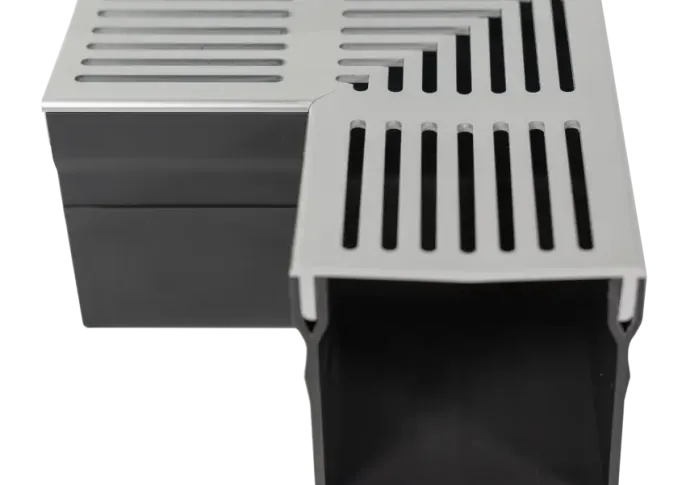 RSSD Goot Mini Hoekgoot 90 Graden 65 mm Grijs-Aluminium