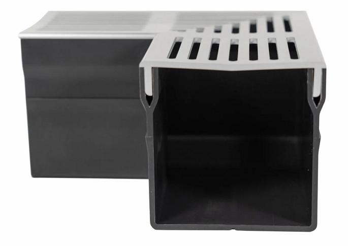 RSSD Goot Mini Hoekgoot 90 Graden 65 mm Grijs-Aluminium
