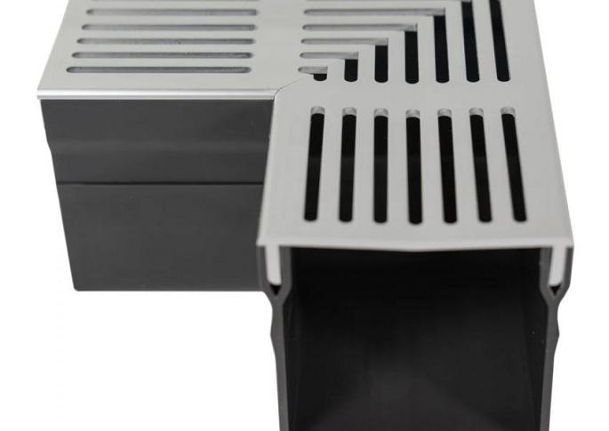 RSSD Goot Mini Hoekgoot 90 Graden 65 mm Grijs-Aluminium