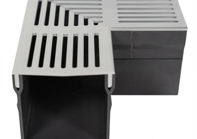 RSSD Goot Mini Hoekgoot 90 Graden 65 mm Grijs-Aluminium