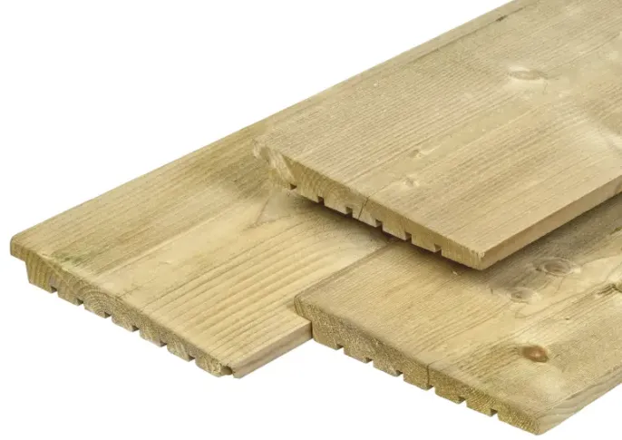Zweeds Rabat NE Vuren 1,4/2,8x19,5x420cm Groen Geimpregneerd
