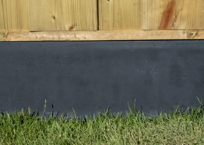 Beton-onderplaat Zaan Antraciet gecoat H24xD3,5xL180cm t.b.v. Sleufpaal