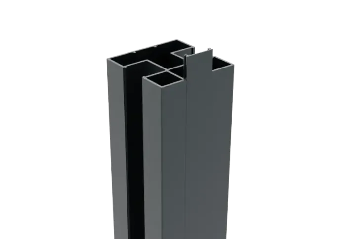 Aluminium H-paal Boston 75x75x3000mm + afwerkingsprofiel 4x24x3000mm
