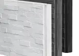 Beton-motiefplaat Schie antraciet H36xD4,8xL184cm leisteen