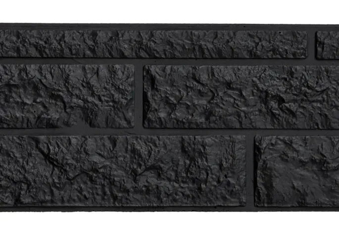 Beton-motiefplaat Reest Antraciet gecoat H36xD4,8xL180cm Rotsmotief t.b.v. Sleufpaal
