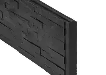 Beton-motiefplaat Schie/Reest Antraciet gecoat H36xD4,8xL184cm Leisteen